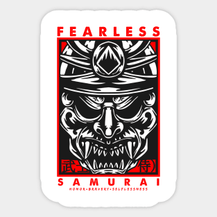 Fearless Samurai Warrior Sticker